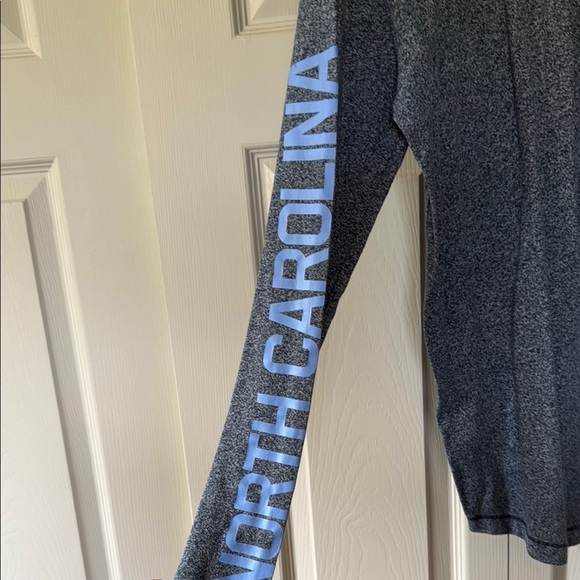 Nike Heather Gray Hoodie with Light Blue Accents North Carolina - Picture 4 of 5